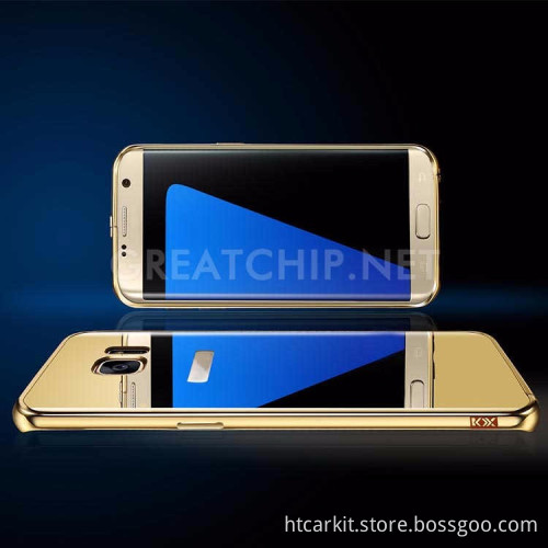 Alibaba Express Electroplating PC Mirror Phone Case For Samsung Galaxy S7 edge Case aliminum bumper metal Mirror Cover